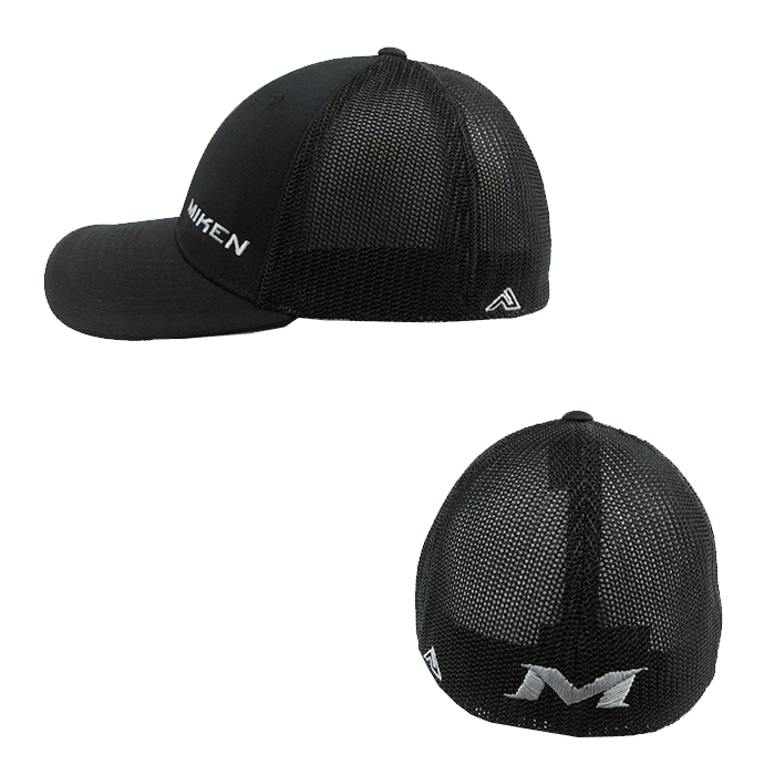 Kelly's Ultimate Sports Miken Hat By Pacific (404M) All Black/Grey Flag 2 Kelly's Ultimate Sports Miken Hat By Pacific (404M) All Black/Grey Flag - Image 2