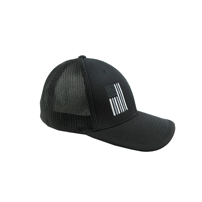 Kelly's Ultimate Sports Miken Hat By Pacific (404M) All Black/Grey Flag 3 Kelly's Ultimate Sports Miken Hat By Pacific (404M) All Black/Grey Flag - Image 3