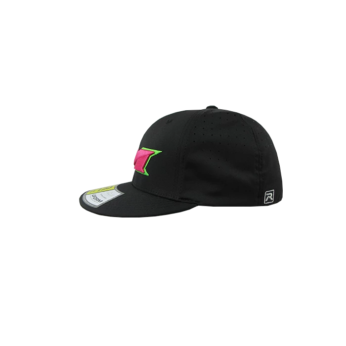 Kelly's Ultimate Sports Miken Hat By Richardson (PTS30) All Black/Neon Green/Pink 3 Kelly's Ultimate Sports Miken Hat By Richardson (PTS30) All Black/Neon Green/Pink - Image 3