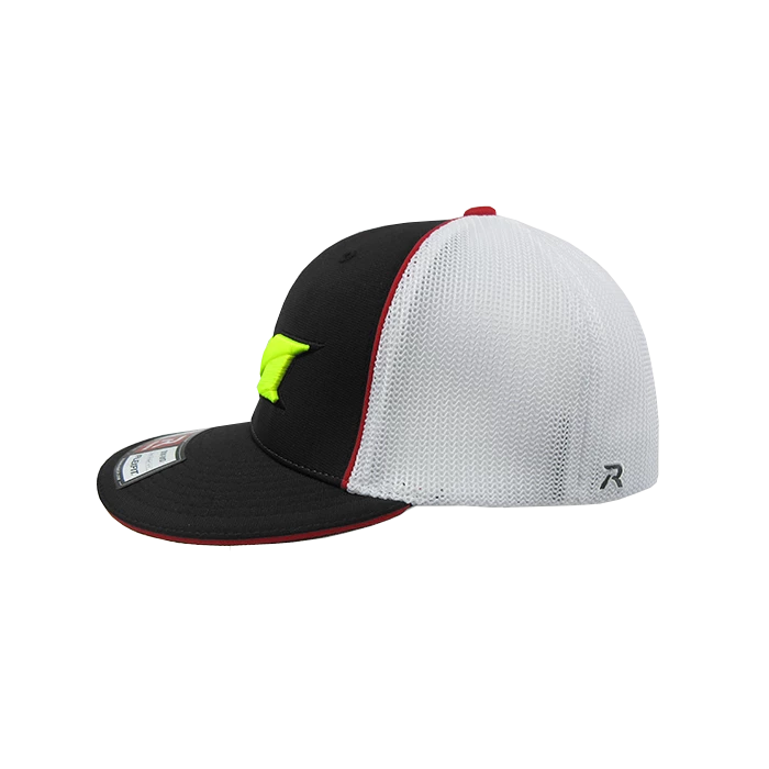 Kelly's Ultimate Sports Miken Hat By Richardson (R165) Black/White/Black/Black/Volt 2 Kelly's Ultimate Sports Miken Hat By Richardson (R165) Black/White/Black/Black/Volt - Image 2