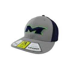 Kelly's Ultimate Sports Miken Hat By Richardson (PTS30) Grey/Navy/Grey/Neon Green/Navy