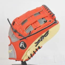 Kelly's Ultimate Sports Viper Japanese Kip Leather Slowpitch Softball Fielding Glove Red/Grey/Tan
